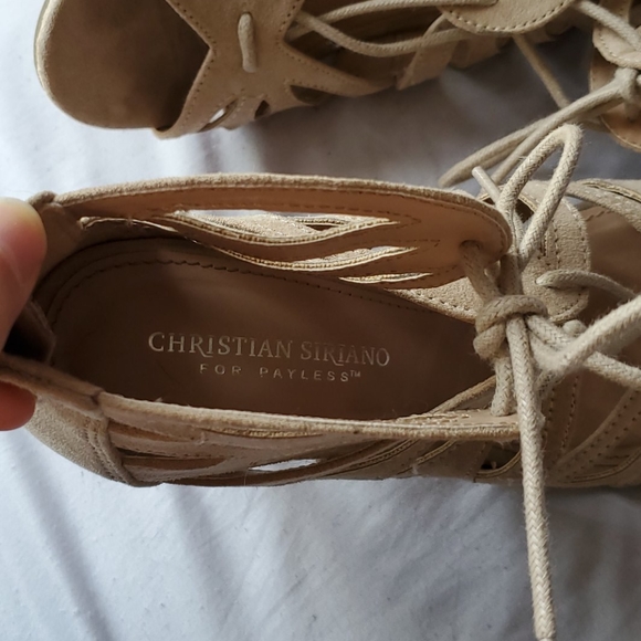 Christian Siriano for Payless strappy heels beige - Picture 4 of 5